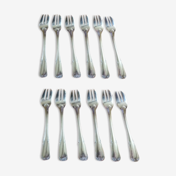 Christofle silver cake forks 12 forks