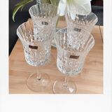 Ensemble 4 verres à vin en cristal