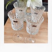 Ensemble 4 verres à vin en cristal