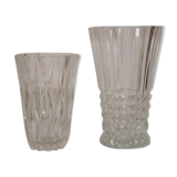 Set of 2 crystal vases