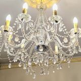 Glass chandelier with polypropylene arms – 9 lights