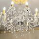 Glass chandelier with polypropylene arms – 9 lights