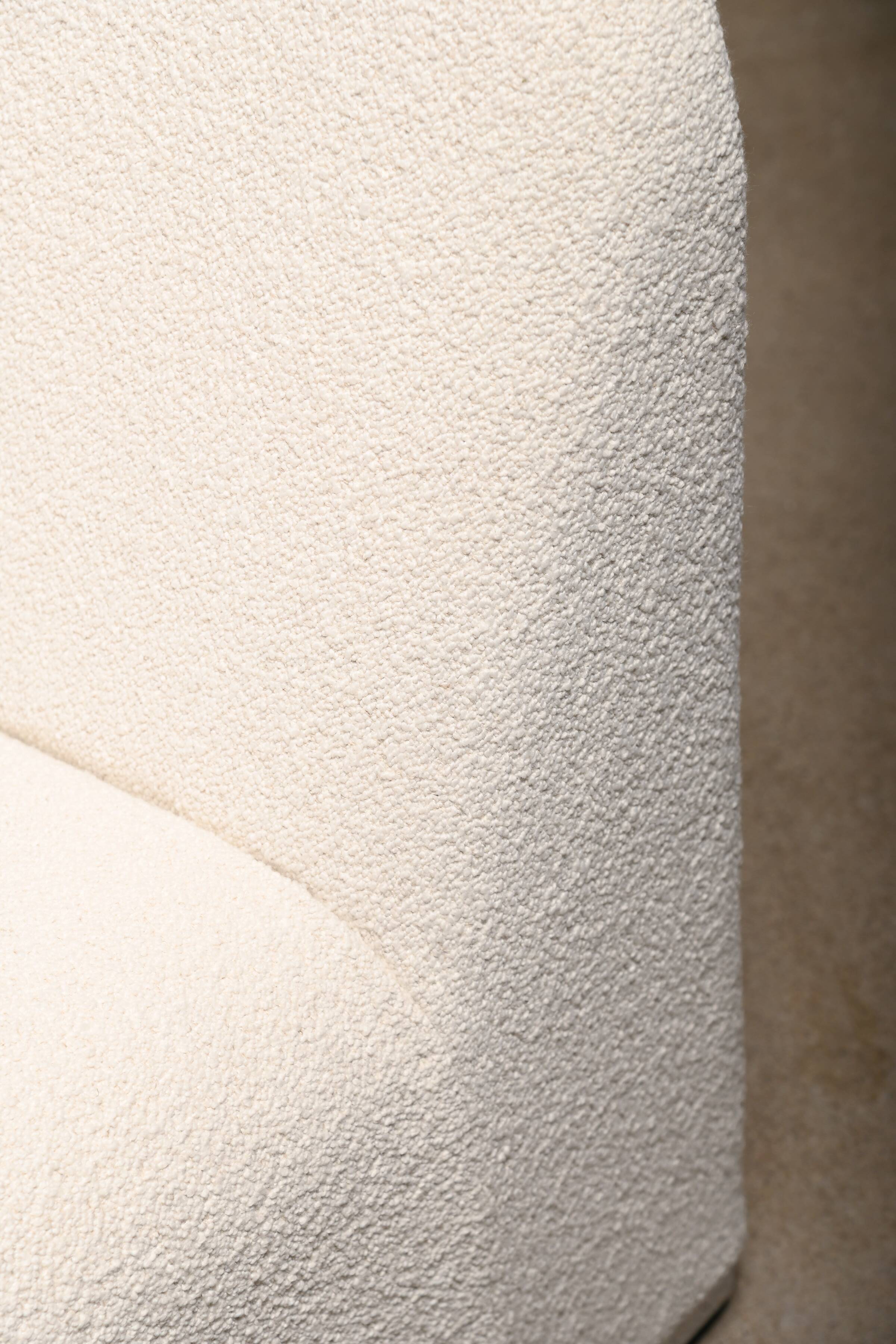 Giancarlo Piretti Alky Lounge Chair in White Bouclé Fabric for Anonima Castelli