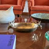 Mid-century Modern brass deers centerpiece / bowl, France 1970s