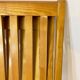 Vintage design solid wood scissor chairs and table from the 1970s