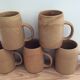 5 stoneware mugs
