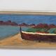Swedish Oil on Canvas – “Boat” by Thord Leonard – Vintage & Framed