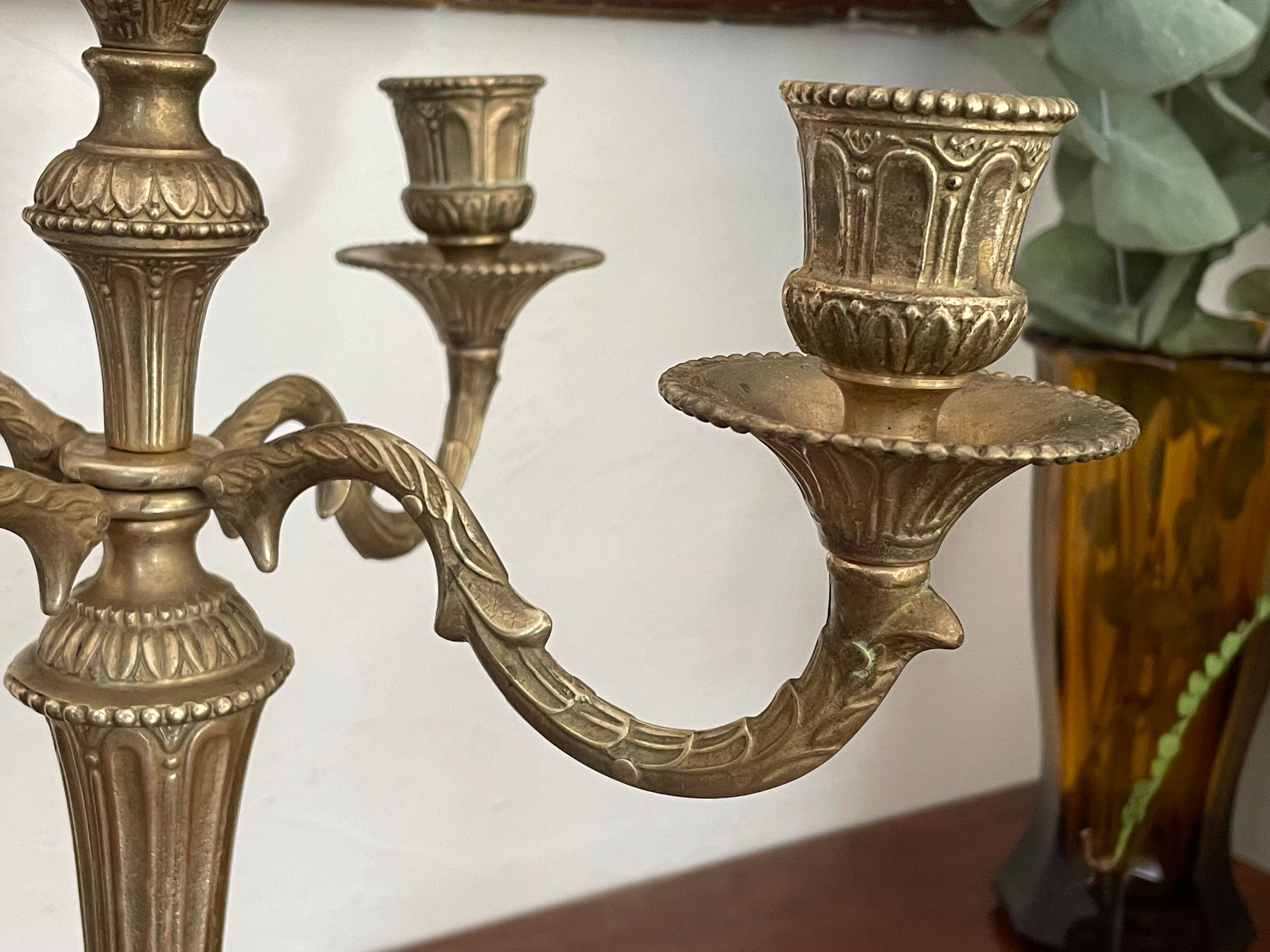 Chandelier in gilded bronze circa 1900