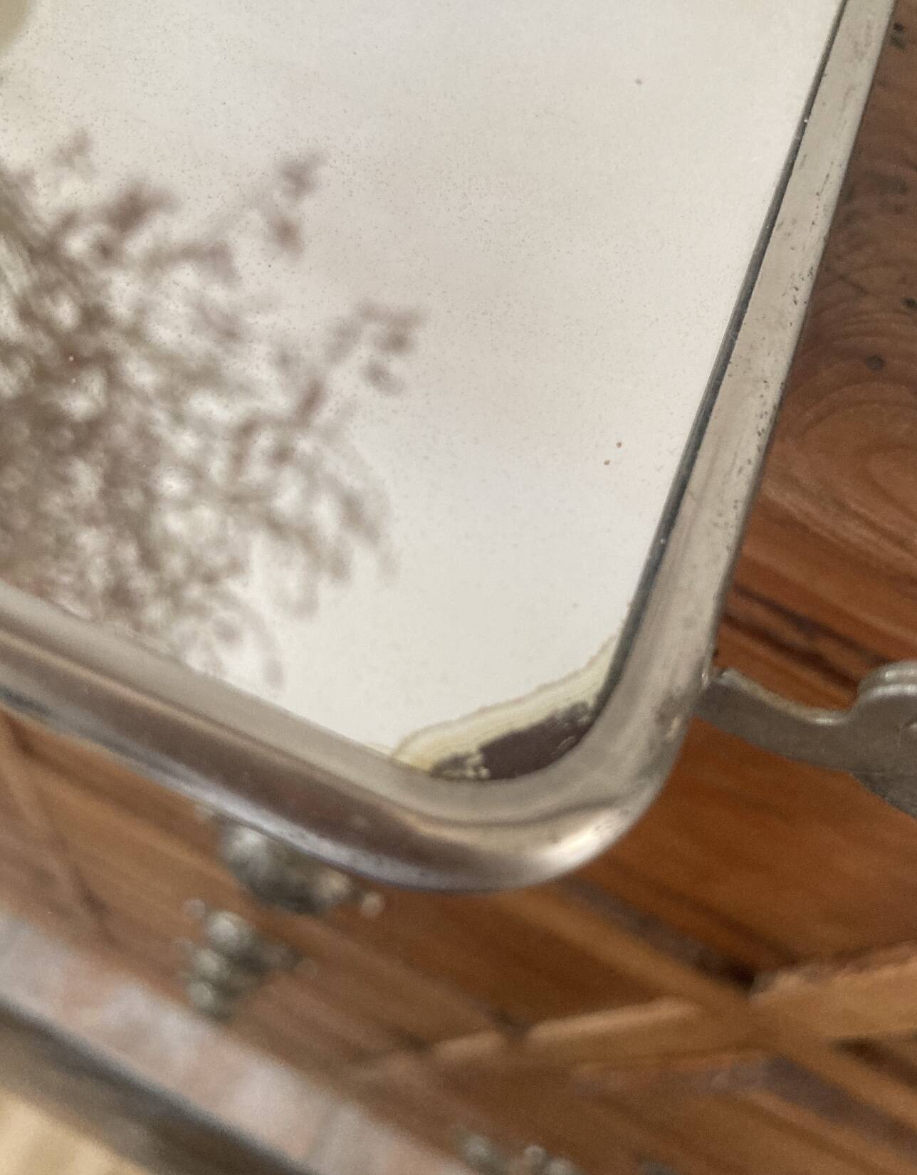 Vintage triptych barber mirror