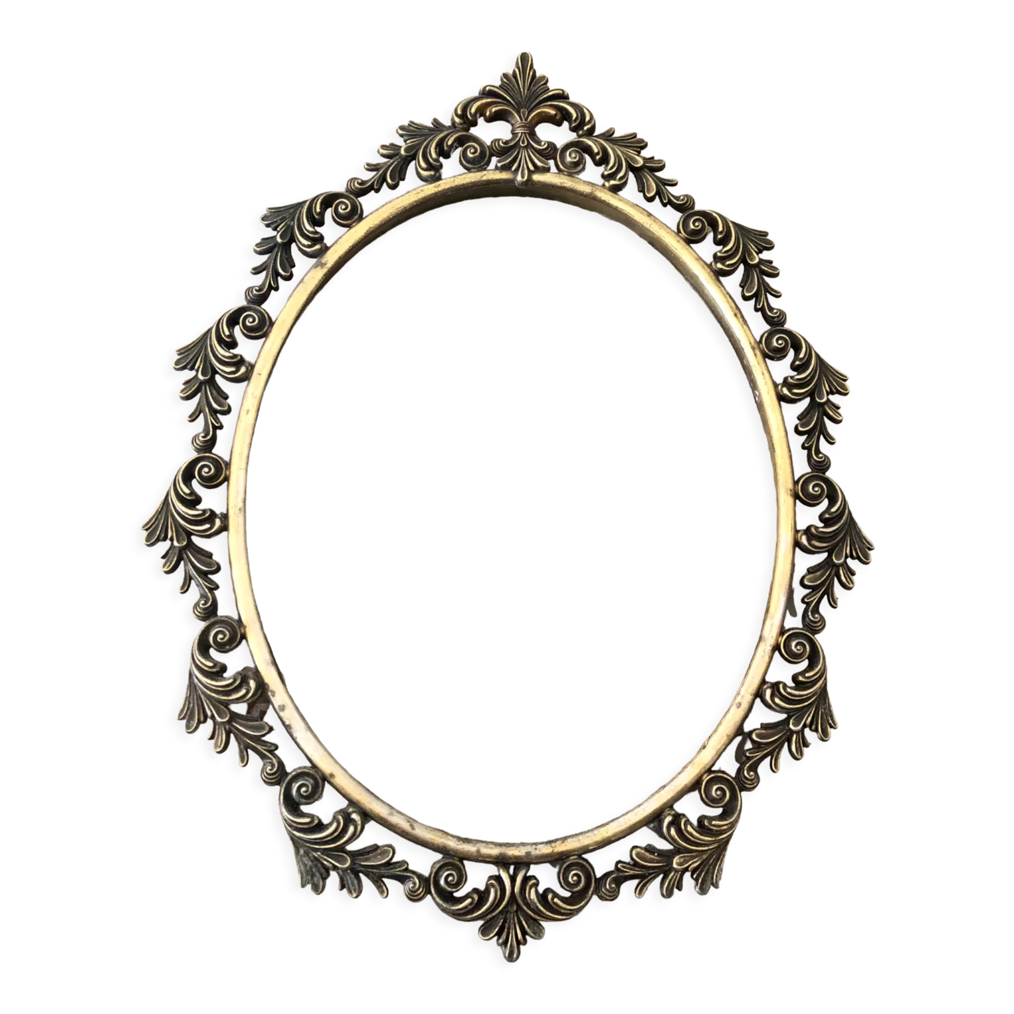 Old baroque metal frame