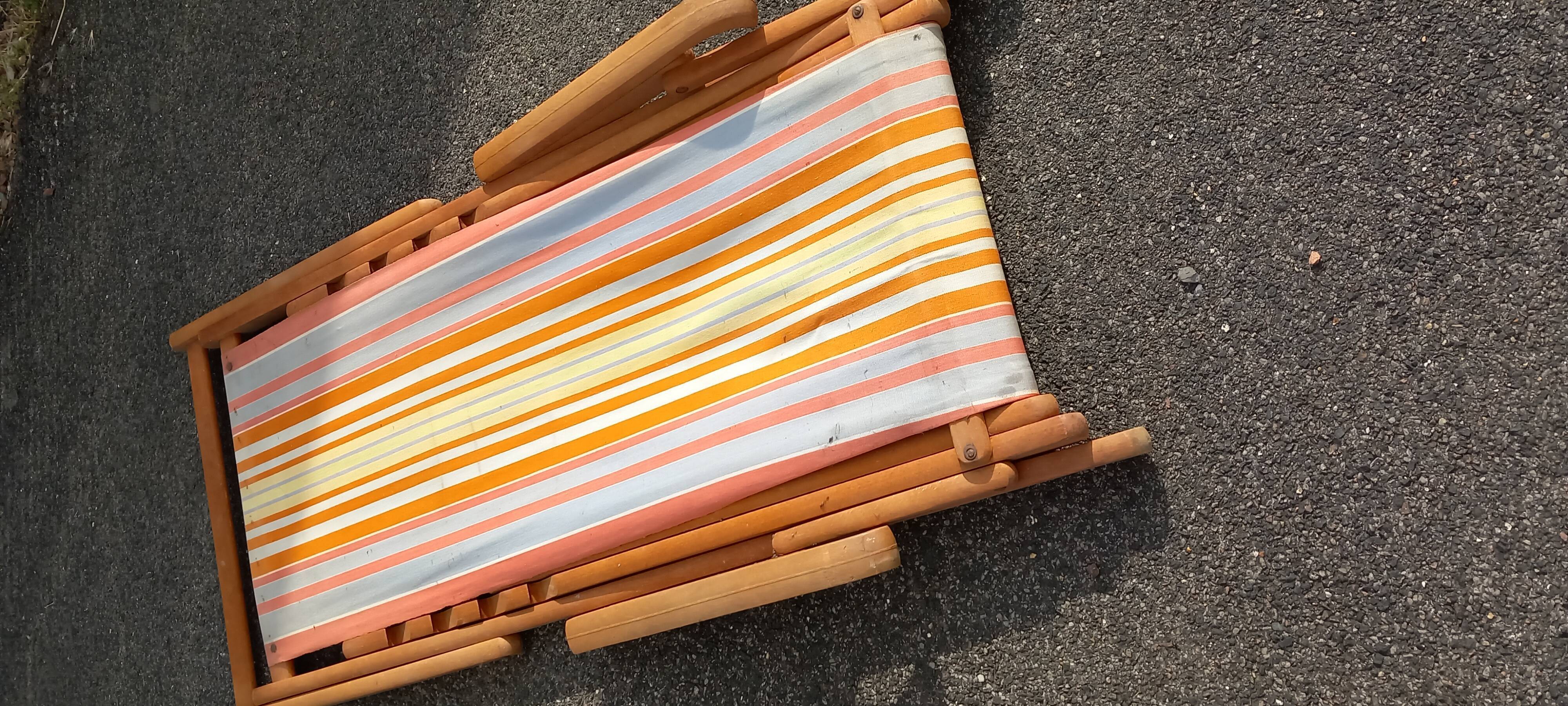 Deck chair, Chilean vintage orange tone