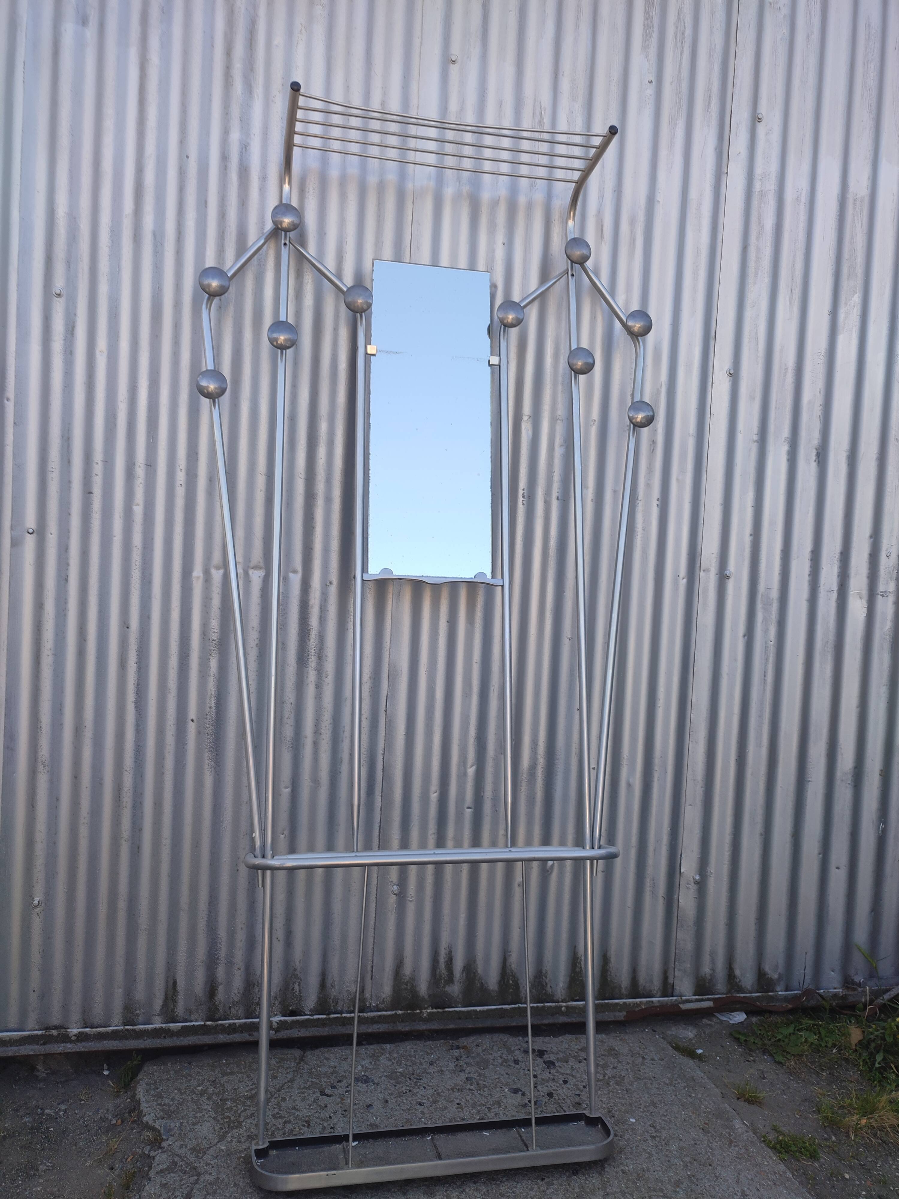 Coat rack and umbrellas aluminum 1950