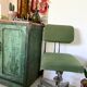 Ancienne chaise d'atelier industrielle