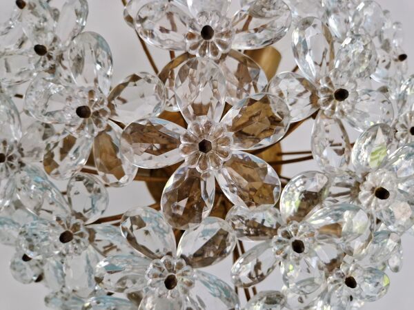 Grand plafonnier italien en verre de Murano, 1970