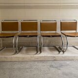 Set of 4 MR chairs by Mies Van der Rohe for Knoll