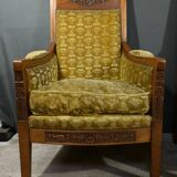 Pair of "Bergère" Armchairs in Mahogany, Empire Period – Early 19th Century