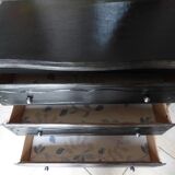 Louis XV style 3-drawer chest of drawers with steel buttons