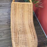 Bamboo and rattan lounge chair