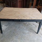 Table de ferme ancienne 2 tiroirs, 1m45
