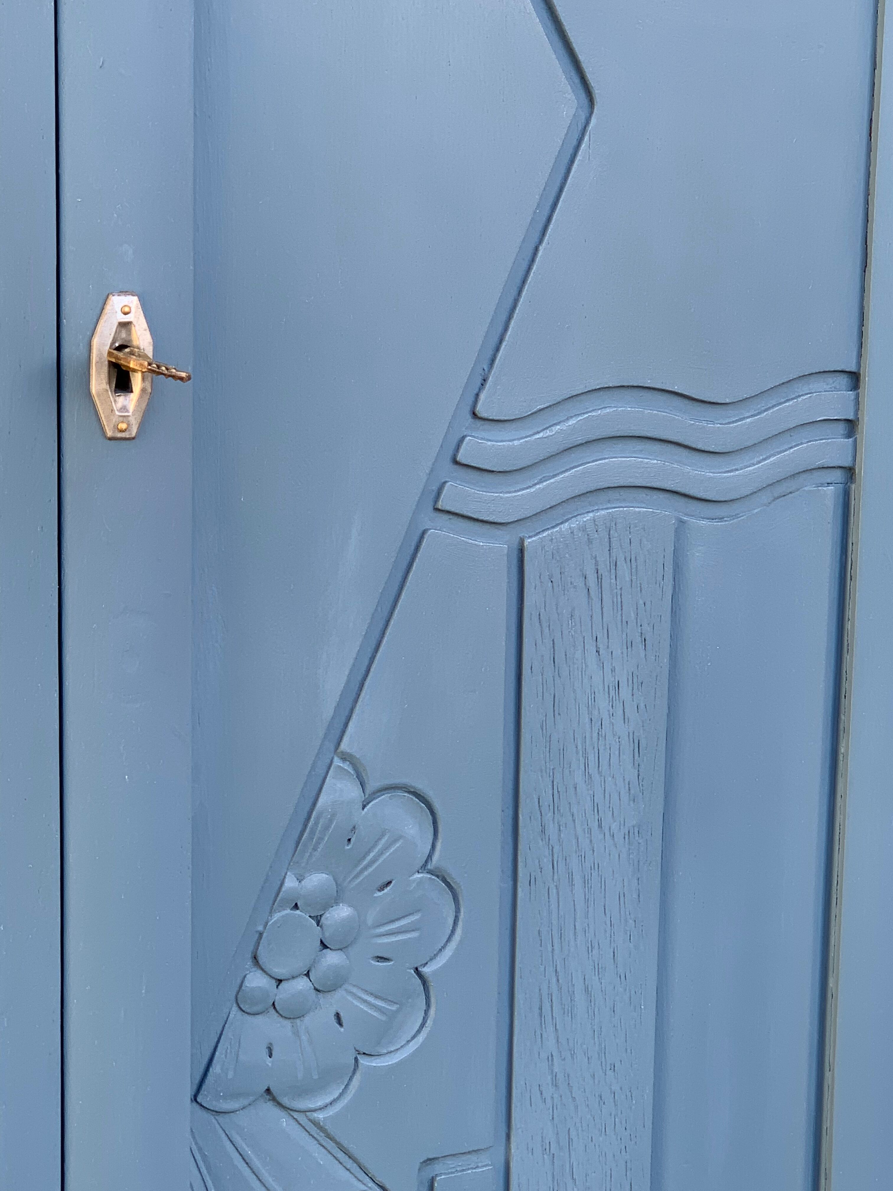 Blue wardrobe art deco 1930