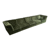 Modular corduroy lounge sofa by Laauser, 1970s