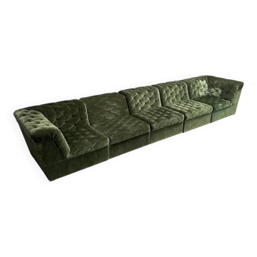 Modular corduroy lounge sofa by Laauser, 1970s