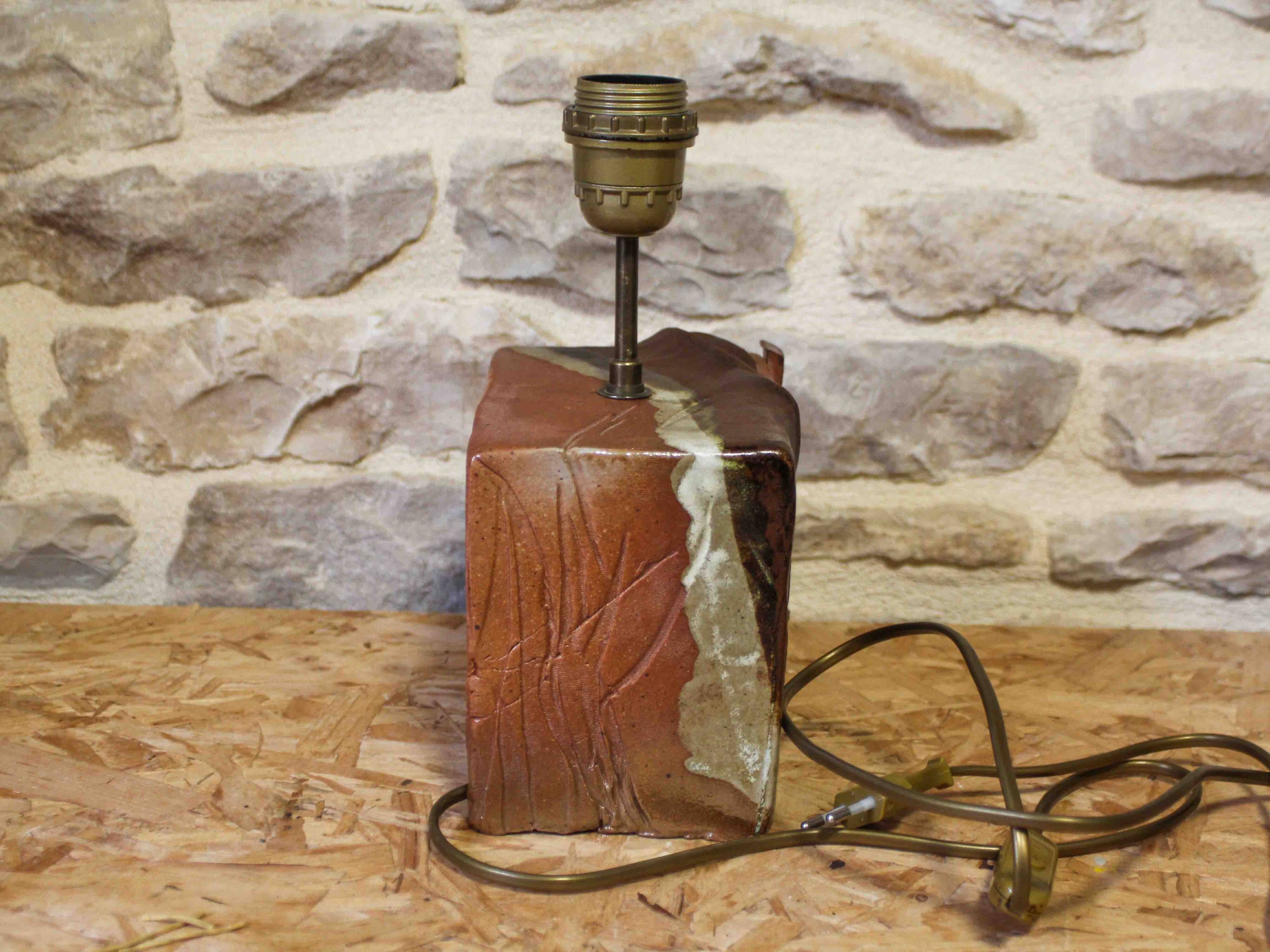 Lamp base in stoneware - Alain Fichot - La Margelle