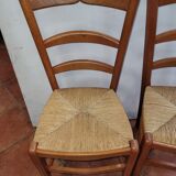 2 oak chairs
