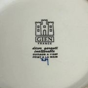 Gien : Important Vase à anses en faïence a décor pivoines époque XXeme