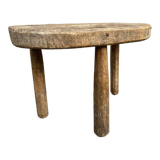 Tripod trading stool, Alsace peasant art, France 1920