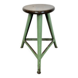 Tabouret d'Atelier Industriel Vert, 1960s