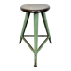 Green Industrial Workshop Stool, 1960s