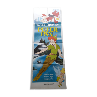 Affiche cinéma originale Walt Disney 1974 Peter Pan 60X160cm