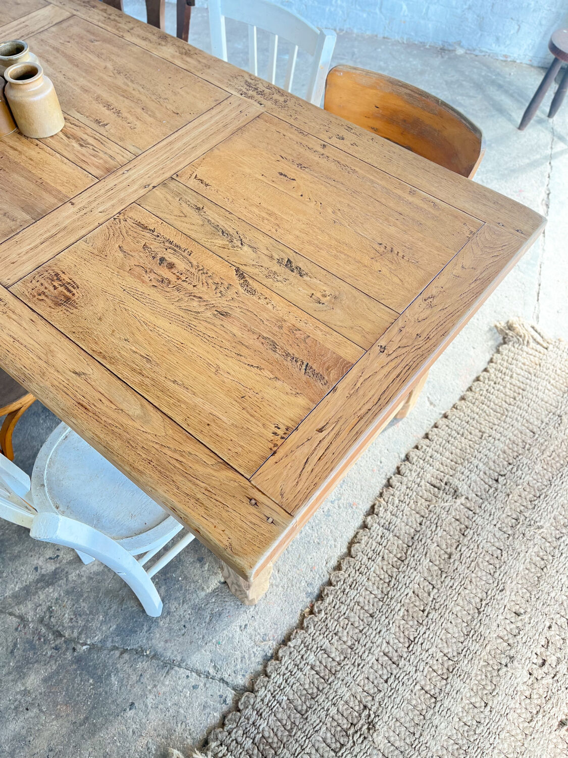 Old oak farmhouse table