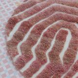 Mrirt Moroccan Berber rug round with reliefs