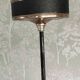 Vintage push-button ashtray from the 70s – Black and brass – With shelf