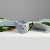 Rare Art Nouveau ceramic 3-piece asparagus set by Julius Dessler, Austria