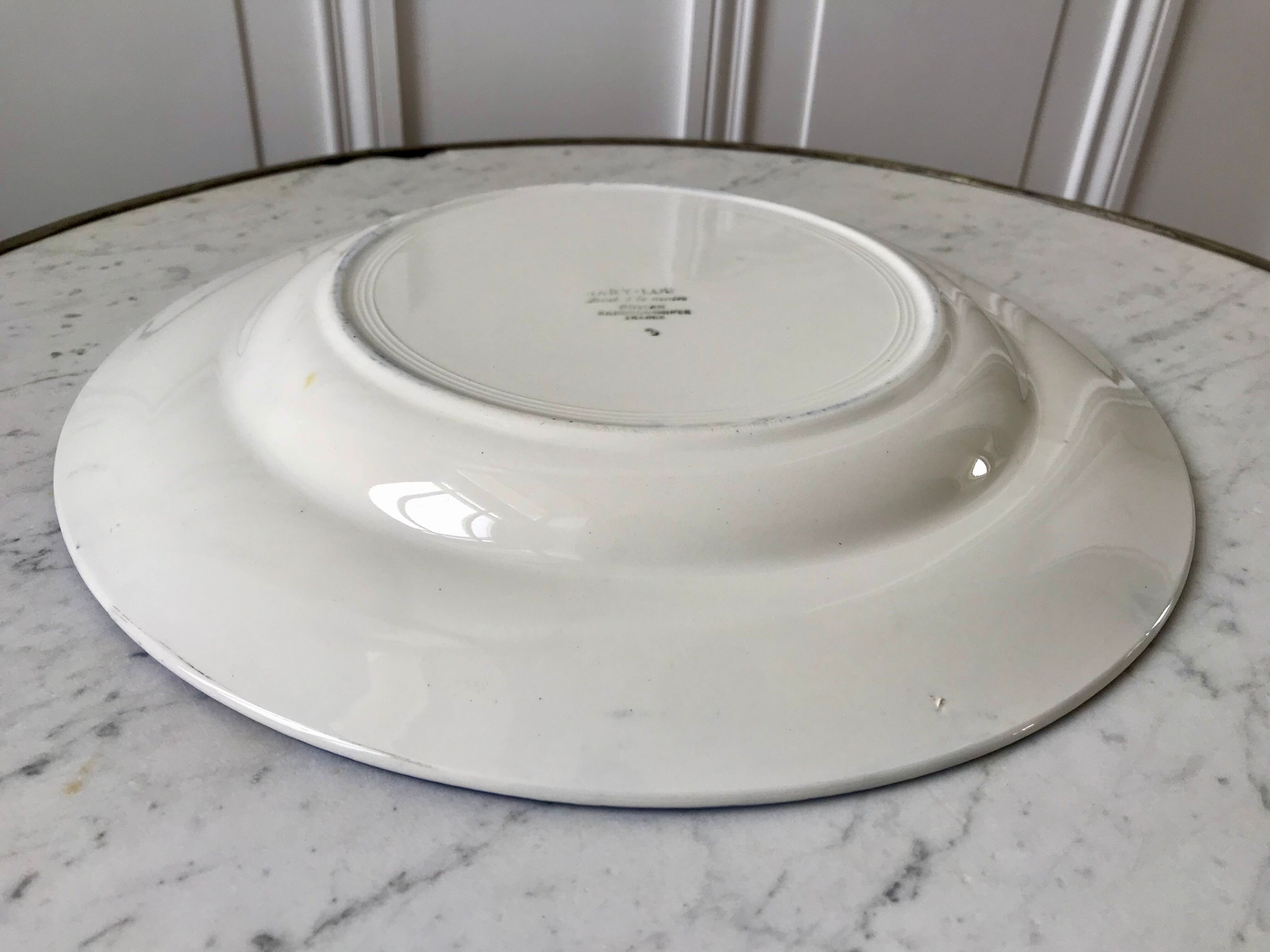 Round dish digoin sarreguemines model mary-lou 30s