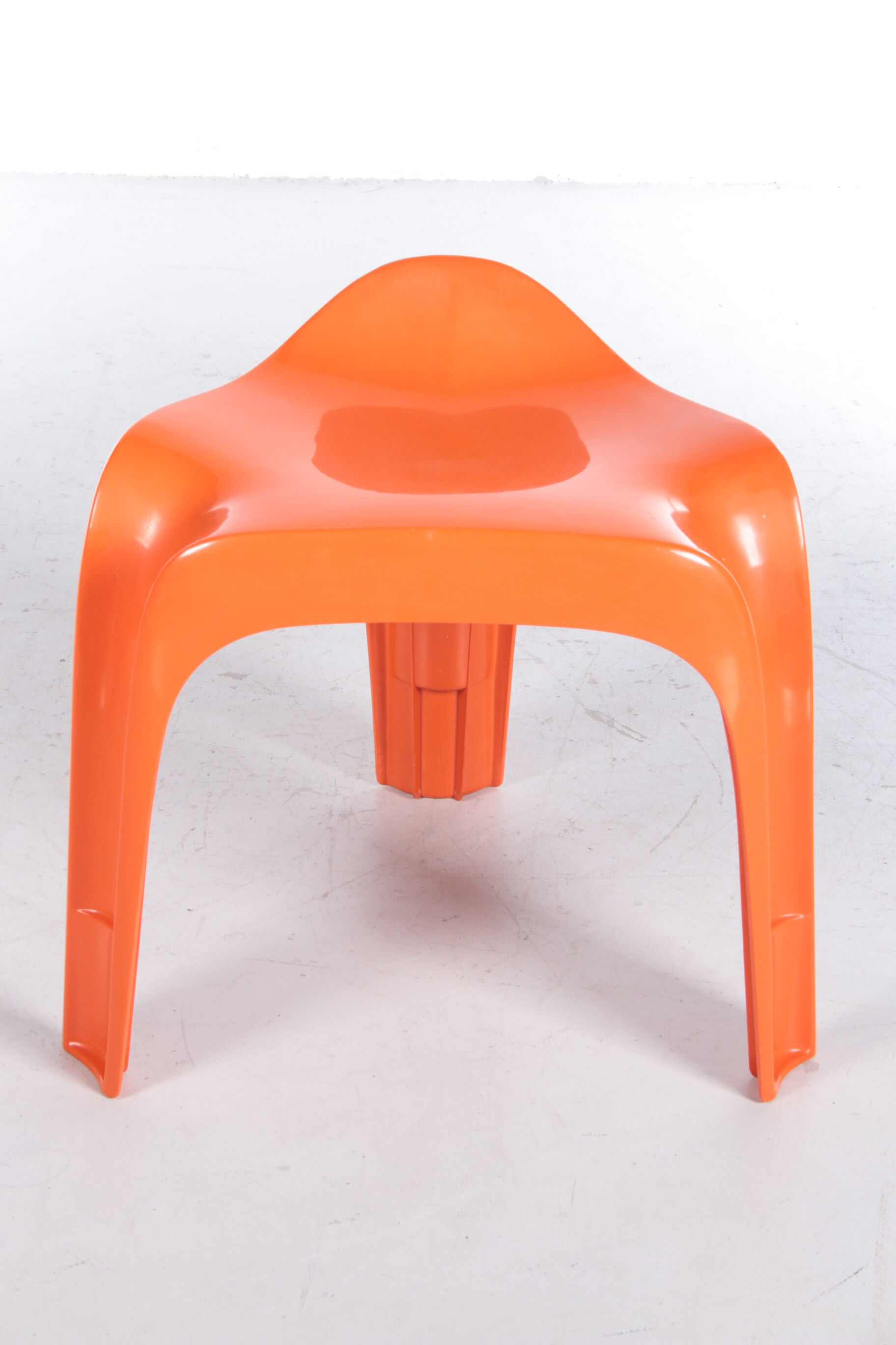 Tabouret vintage orange space age par Casala, 1960