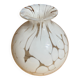 Murano speckled glass ball vase, vintage soliflore.