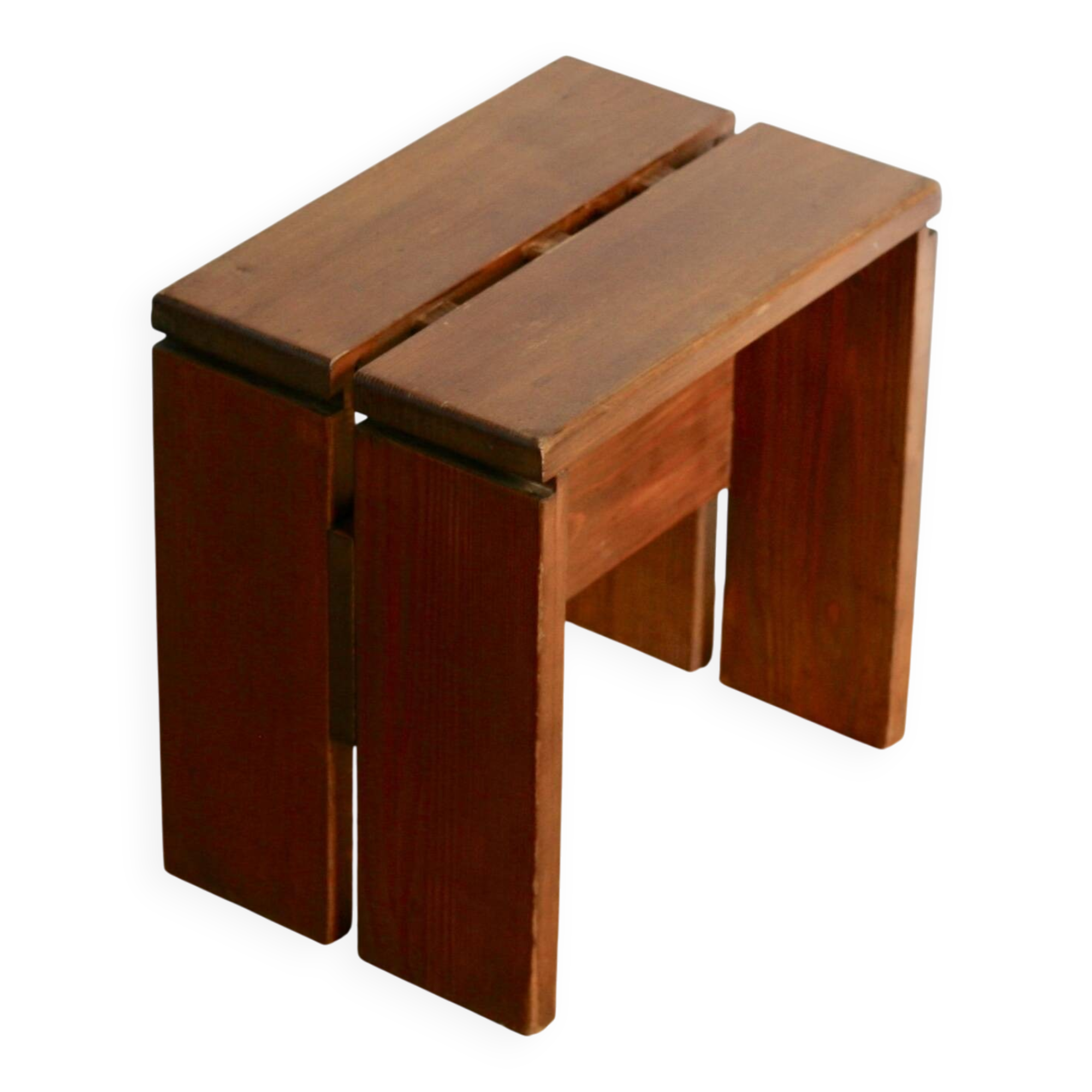 Large stool, selection by Charlotte Perriand for Les Arcs, France, 1960