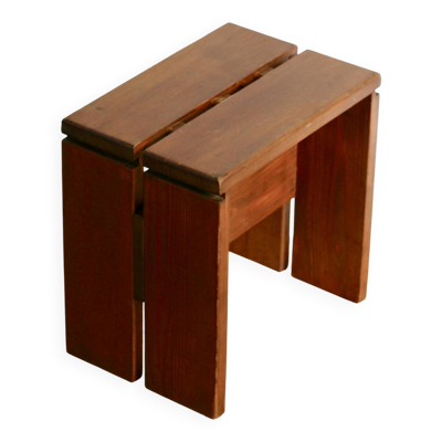Grand tabouret, sélection de Charlotte Perriand pour Les Arcs, France, 1960