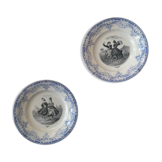 Two decorative plates