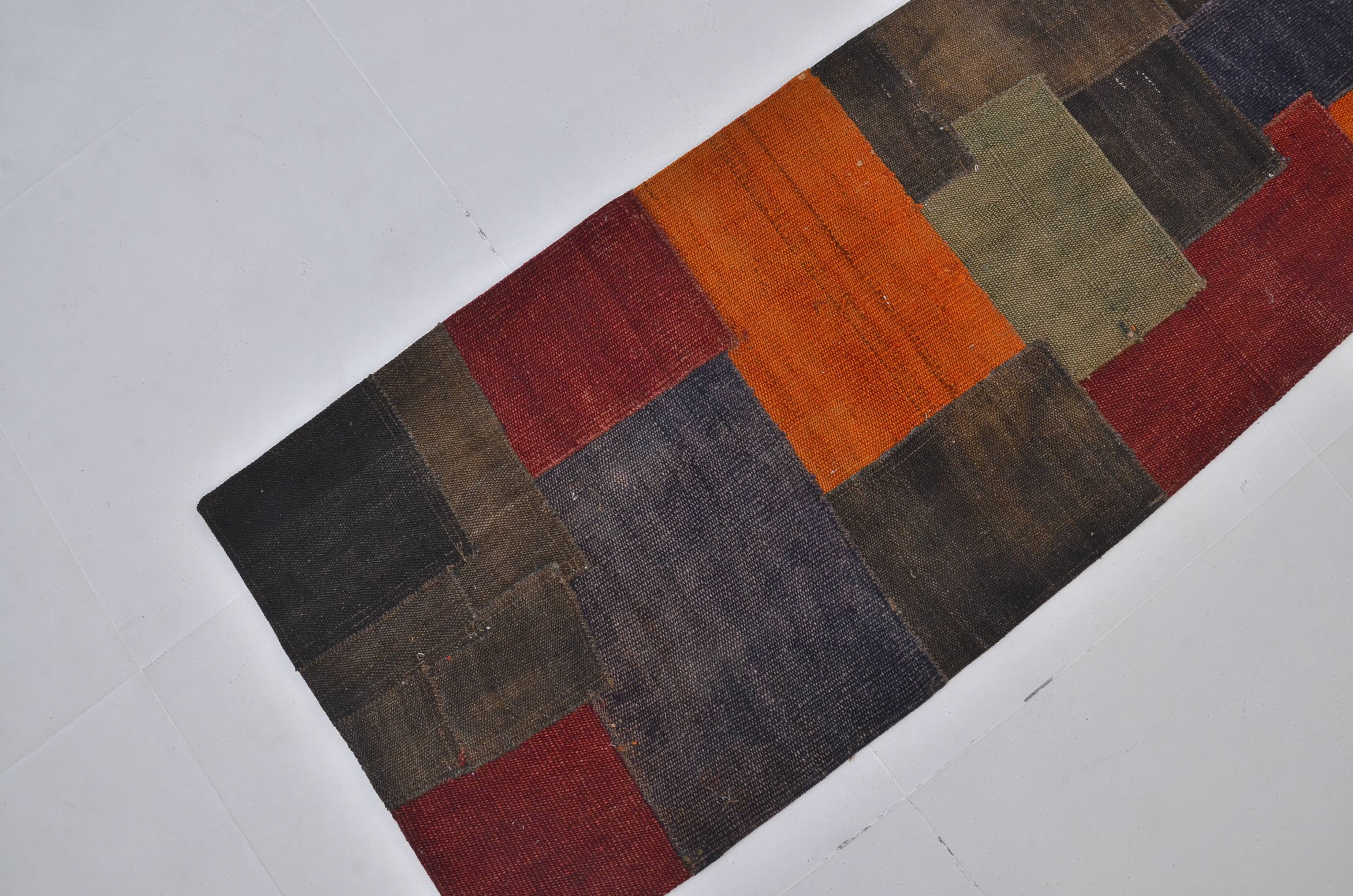 Colorful Vintage Wool Kilim Runner sku 3851
