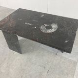 Vintage fossil stones coffee table, 1970s