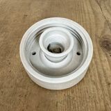 Applique murale vintage en porcelaine blanche, années 1970