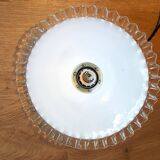 Vintage hanging lamp in white opaline