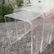3 nesting tables in plexiglass