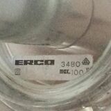 Mid-century glass and marble table lamp 3480 by Erco, 1960s.