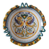 Beautiful Italian ceramic Deruta bowl or compote dish, made and pe